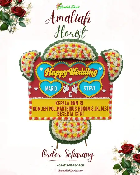 Papan Bunga Pernikahan Bararawa